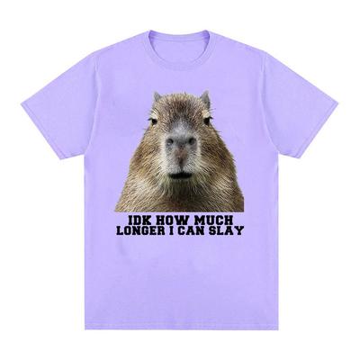 Nevím, jak dlouho můžu zabít kapybaru Funny meme trička Muži Retro móda Vysoce kvalitní oversized bavlněné trička Topy Unisex