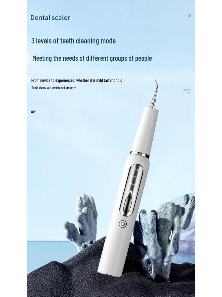 Portable Ultrasonic Electric Tooth Cleaner - Tartar & Plaque Remover, Teeth Whitening Device