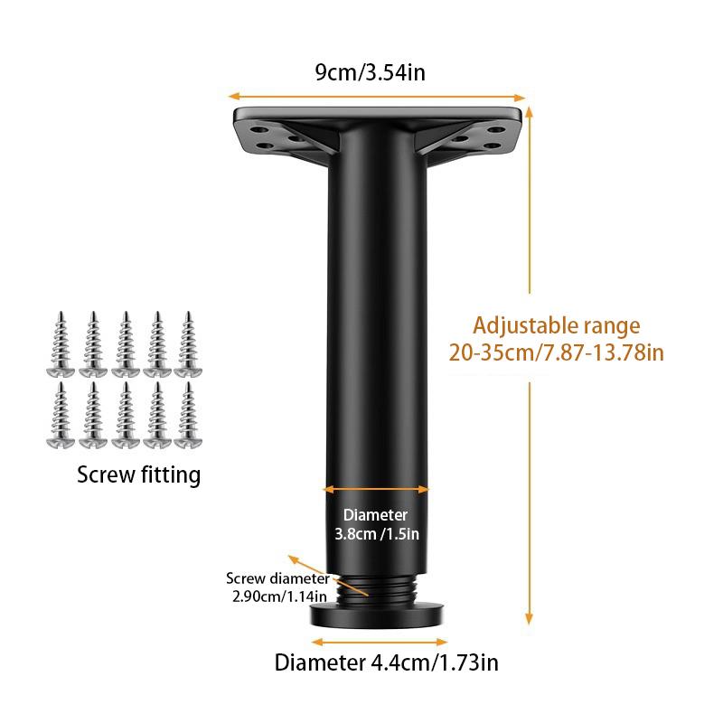 1Pc Telescopic Adjustable Bed Beam Support Foot Reinforced Plastic Furniture Sofa Leg Bed Bottom Load Bearing Bracket