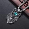 New Hot Selling Fashion Personality Punk Retro Animal Wolf Head Eyeball Pendant Hip Hop Mens Necklace
