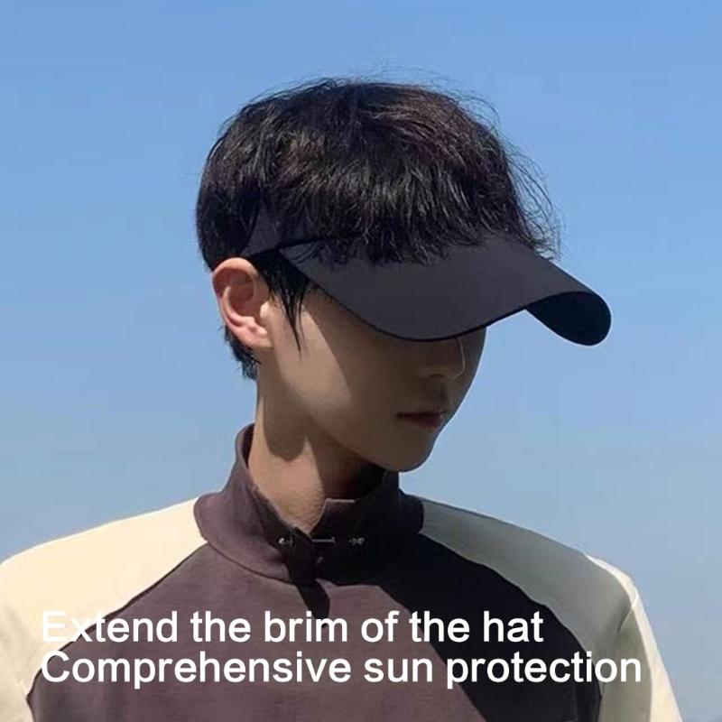 Wide Brims Sun Hat With Soft Lining Design Shielding Face From Sunlight Open Top Baseball Hat For Men Running Hiking