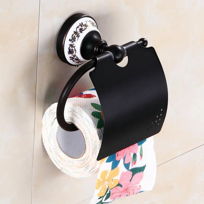 Oil Black Bronze Brushed Bathroom Accessories Towel Shelf Towel Bar Paper Holder Cloth Hook Soap Dish Cup Holder Toilet Holder