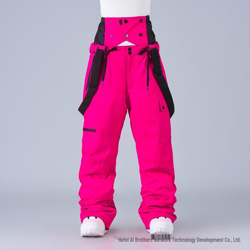 Ski Pants - Windproof, Waterproof, Cotton-Padded, One-Piece for Men & Women, Suitable for Single & Double Boarding
