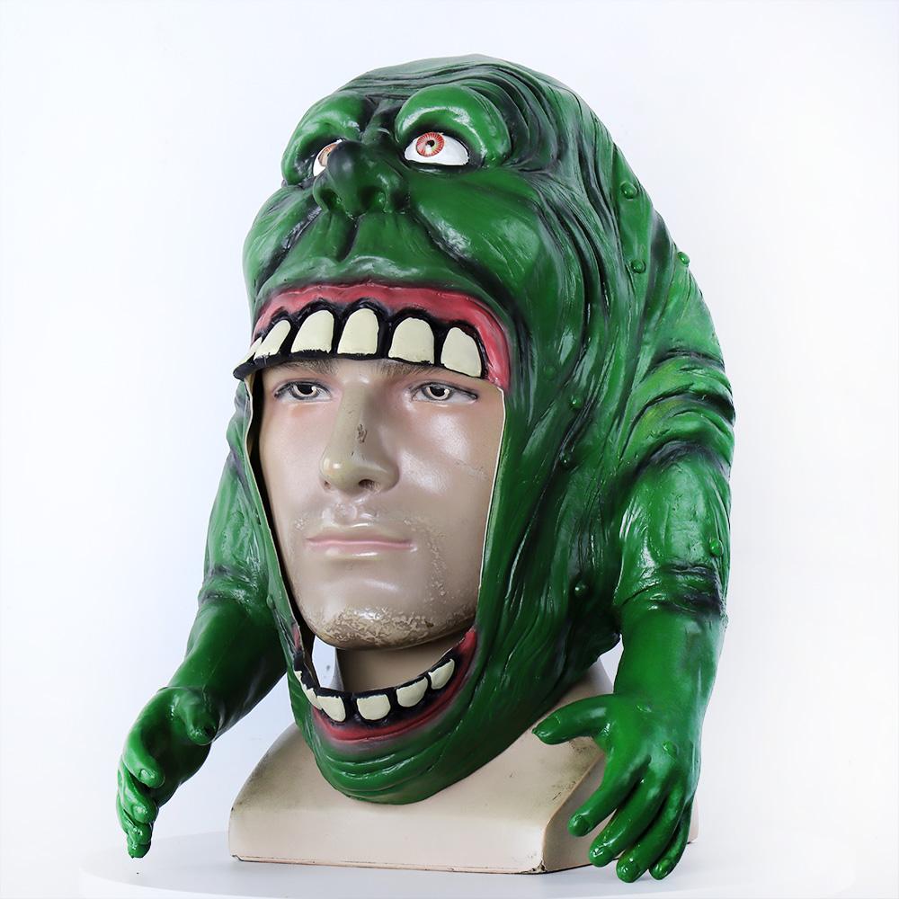 Funny Ghostbusters Slimer Mask Cosplay Latex Helmet Headpiece Halloween Carnival Dress Up Purim Party Costume Props