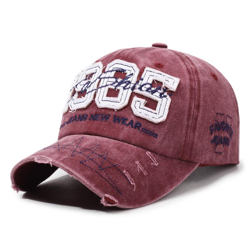 1985  Patch Soft Top Baseball Cap Classic Embroidery Pure Cotton Washed Versatile Dad Hat