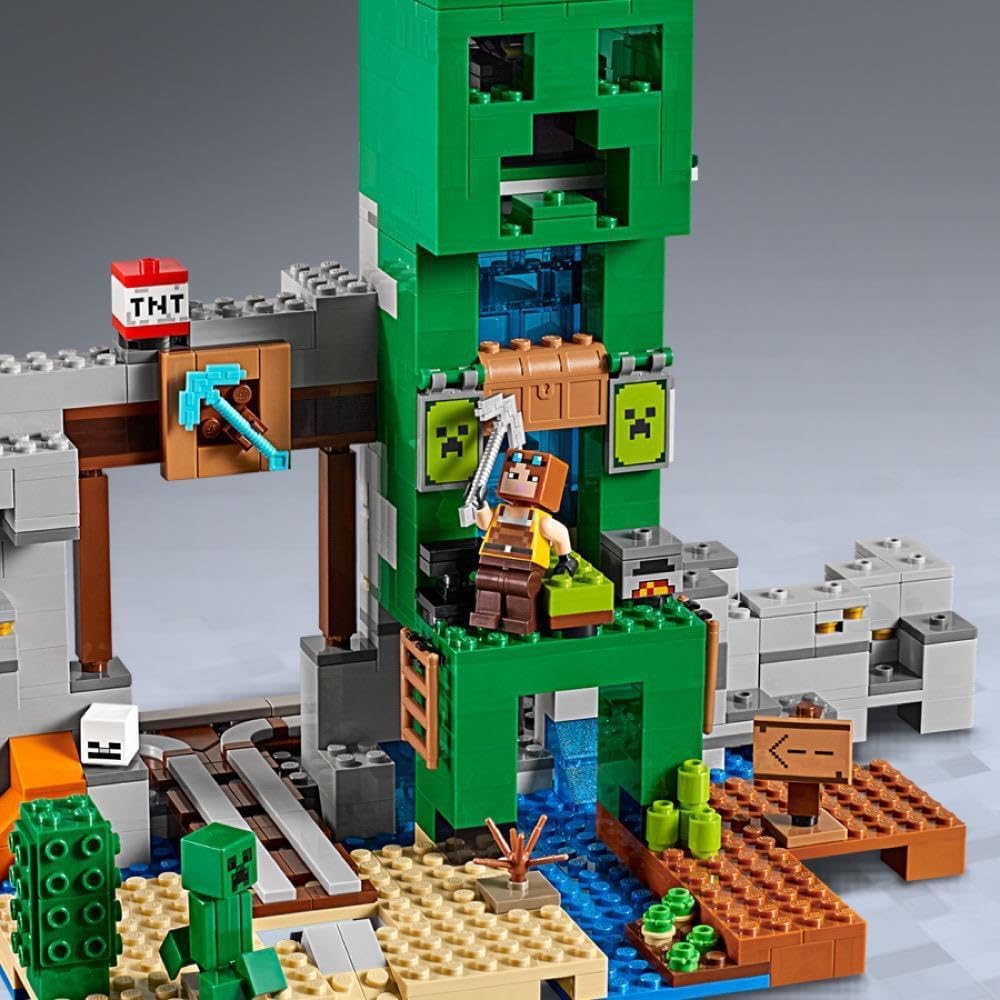 LEGO Minecraft Creeper Statue Mining Set 21155 Building Blocks Toy for Kids