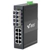 Huigu Industrial DIN Rail Fiber Optic Transceiver Switch