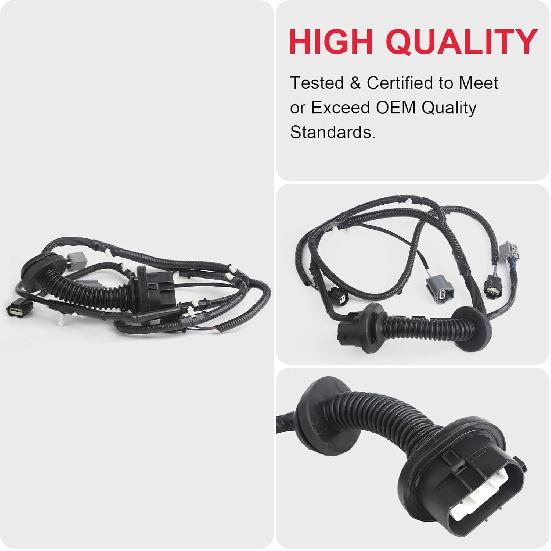 Rear Passenger RH Side Door Jumper Wire Harness Assembly Fits for 2009-2014 Ford F150 Crew Cab Replaces# AL3T-14632-DD, 9L3T-14632-JCA