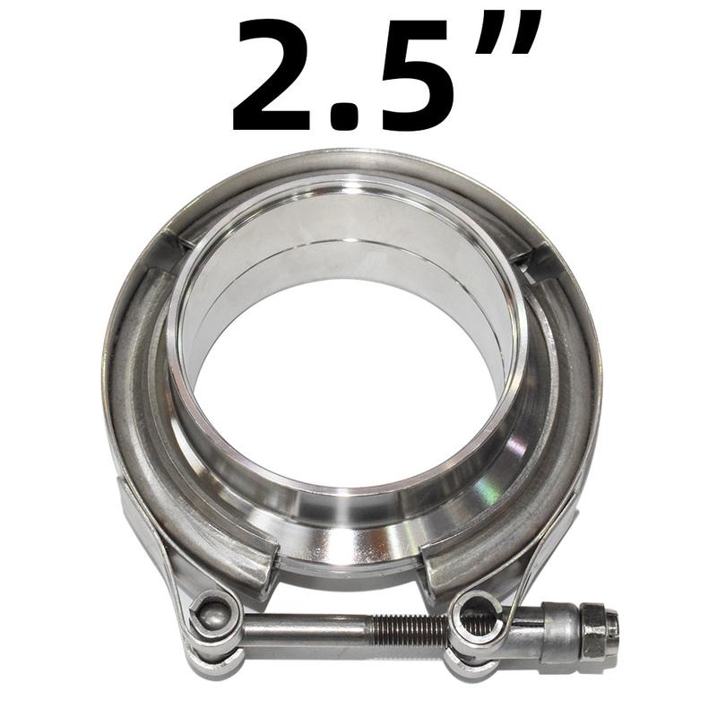 304 Stainless Steel 2“ 2.25"2.5" 3" V band Clamp 3"Inch V-band 2.5 3 Inch Exhaust Flange 76mm Turbo Exhaust Vband V Clamps Kits