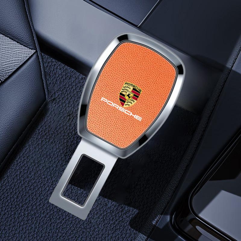 1PC Car Styling Seat Belt Buckle Safety Belts Extender Clip For Porsche Panamera Cayenne Taycan 911 718 Macan Carrera-GT 928 968