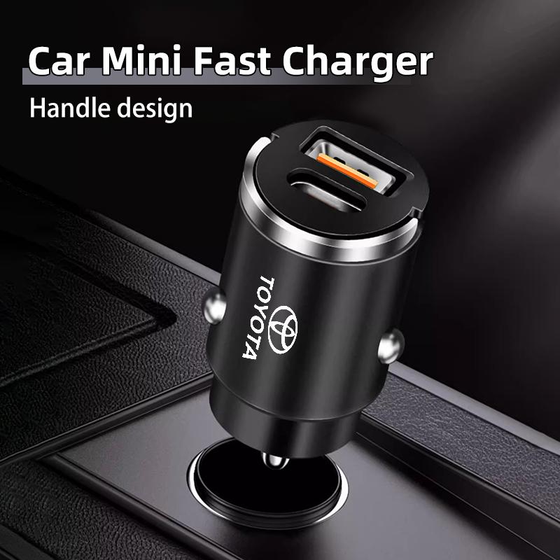 Car Cigarette Lighter Charger QC3.0 USB Type C Phone Fast Charging For Toyota Corolla Yaris Camry Prius RAV4 CHR Hilux Avensis