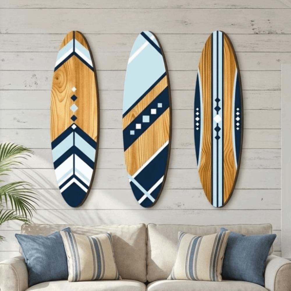 Hawaiian Theme Surfboard Wall Decor Tropical Wall Hanging Sign Beach Themed Sign  Home Decor