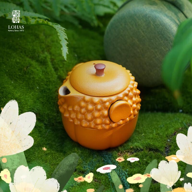 LuBao Liufu Ceramic Tea Set (1 Pot, 1 Cup)