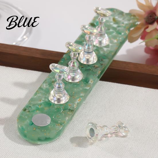 Acrylic Nail Display Holder Fake Stand for Painting Nails, Press-on with Magnetic Manicure Art Practice Base, Home Salon