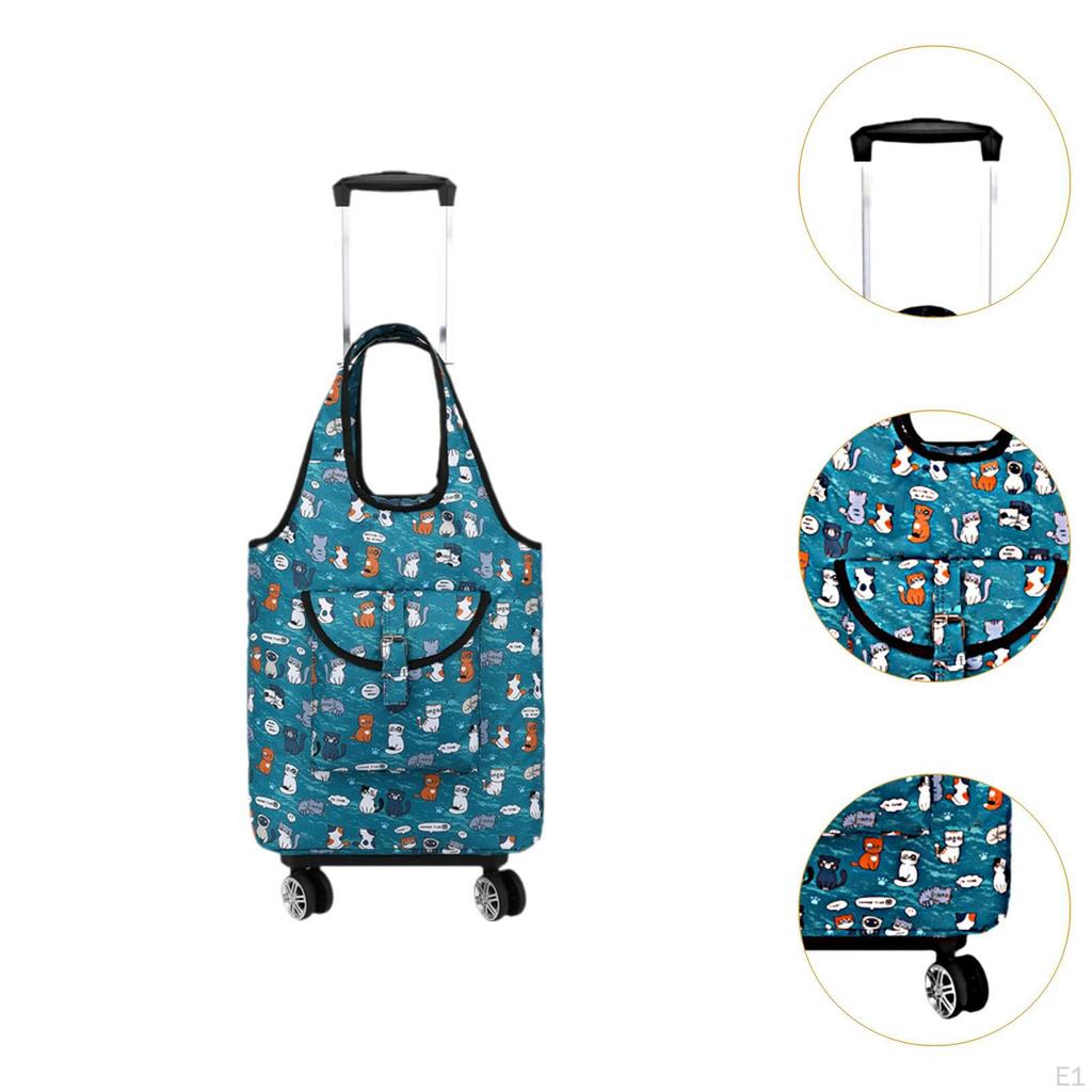 Faltbarer Einkaufswagen Lebensmittelwagen Tasche Rollende Tragetasche Handgezogen für Straße