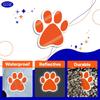 GEEKBEAR Paw Print Car Magnet - Colorful Reflective Weatherproof - Size: 12cm X 12cm (Gradient)