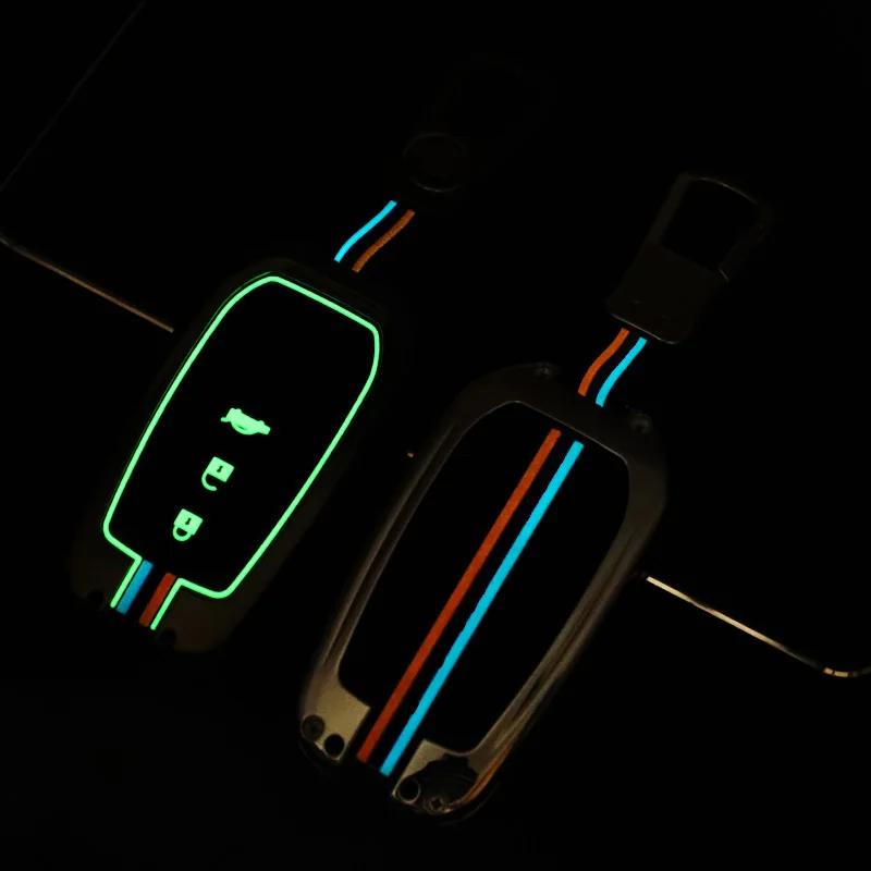 Zinc Alloy Car Key Case Cover for Toyota RAV4 Highland Coralla Hilux Fortuner Land Cruiser Camry Crown Keychain Accessories