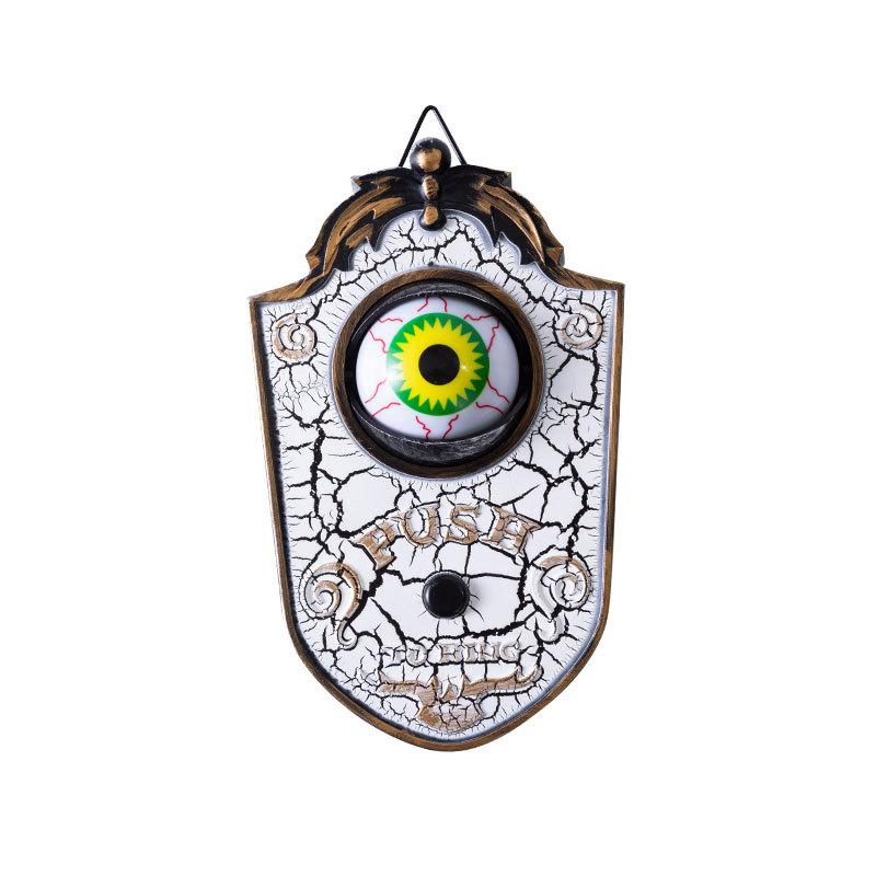 Halloween Decoration One-Eyed Doorbell Horror Props Ghost'S Day Glowing Home Hanging Electric Luminous Sounding Eyeball Doorbell