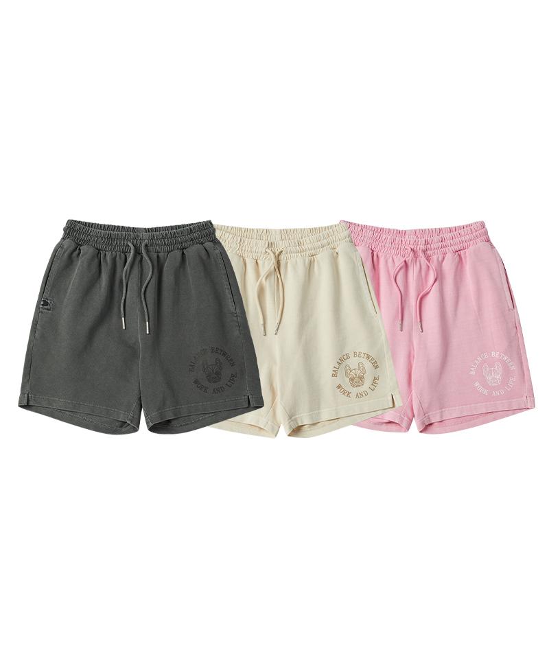 LIFEWORK Women'S) Circular Logo Pigment Shorts