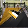 Soft Floor Carpet Pittsburgh Penguins Pattern Area Rug Decorative Mat For Home Room Decoration
