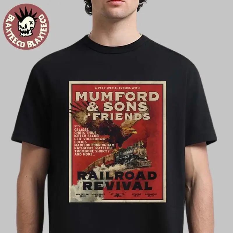 Mumford And Sons Railroad Revival Tour Aug 2025 Dates T Shirt
