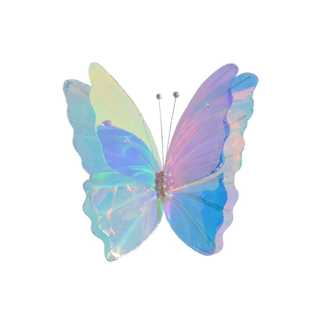 

New 3D Holographic Butterfly Colorful Handmade Art Window Display Stage Layout Giant Flower Decor Background Wall