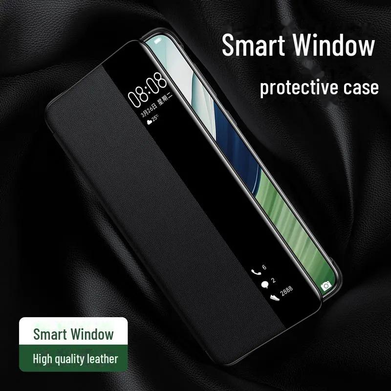 Recommended Magnetic Flip Cover for Huawei Mate60 Pro; All-inclusive, Smart Sleep Leather Case.