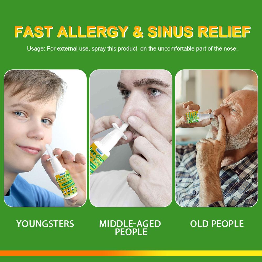 Sumifun 20/40/100 ML Bee Nasal Congestion Pump Mist Spray All-Natural Fresh Scent Chronic Spray Nose Care Health Care Anti-snoring Improve Sleep