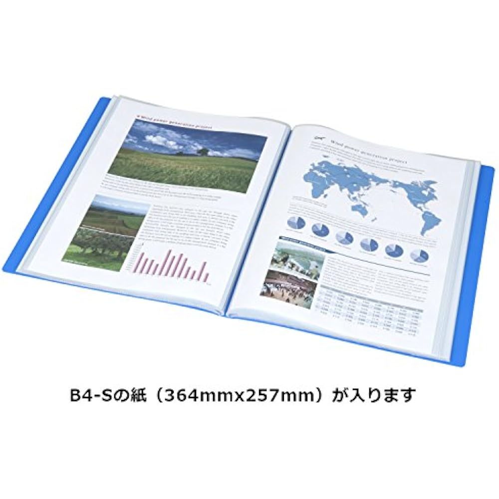Kokuyo File Clear File Wave Cut Fixed B4 Vertical La-T574B