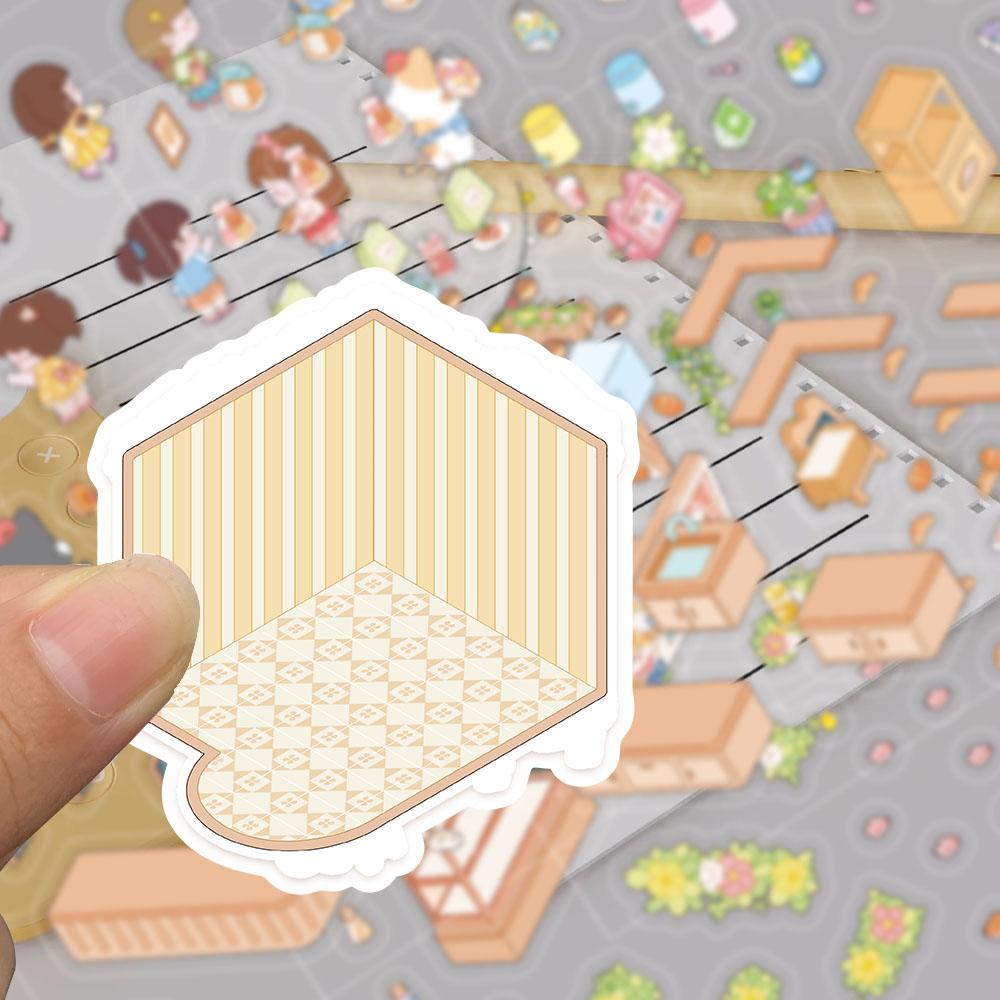 Cat shop Festival Landscape Sticker Laptop Restaurant Stationery Cabin Skateboard Bicycle Miniature Skateboard Scene Decals