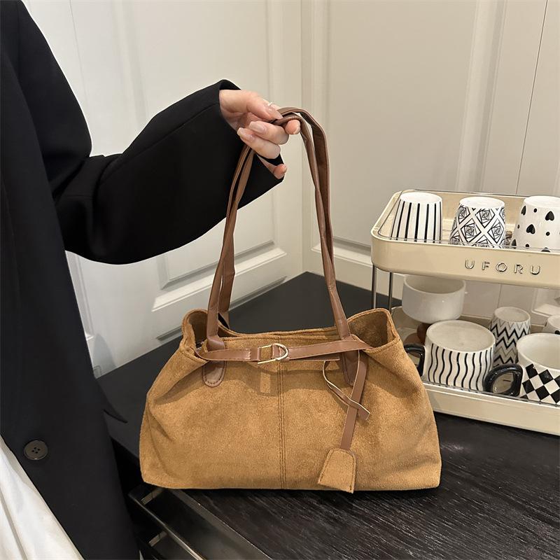 Vintage Matte Solid Color Womens Underarm Bag Casual Versatile Fashion Single Shoulder Bag