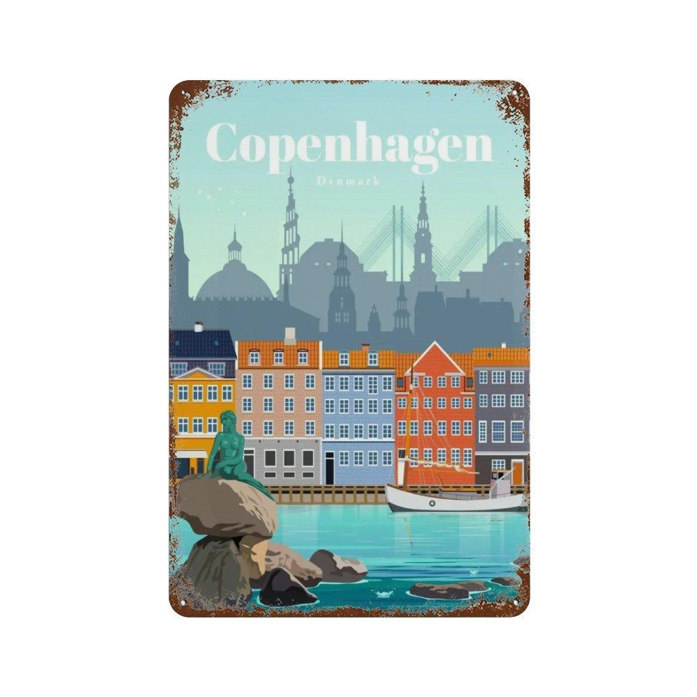Amsterdam London Iceland Bali Travel Poster Metal  Sign Plaque Retro Plates For Club Man Cave Bar Hotel Cafe Wall Decor