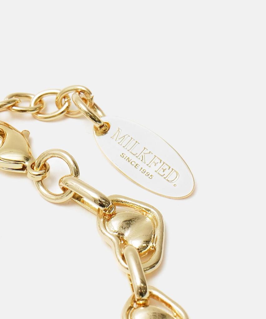 Milkfed Heart Chain One Size Bracelet, 103253054006, Gold,