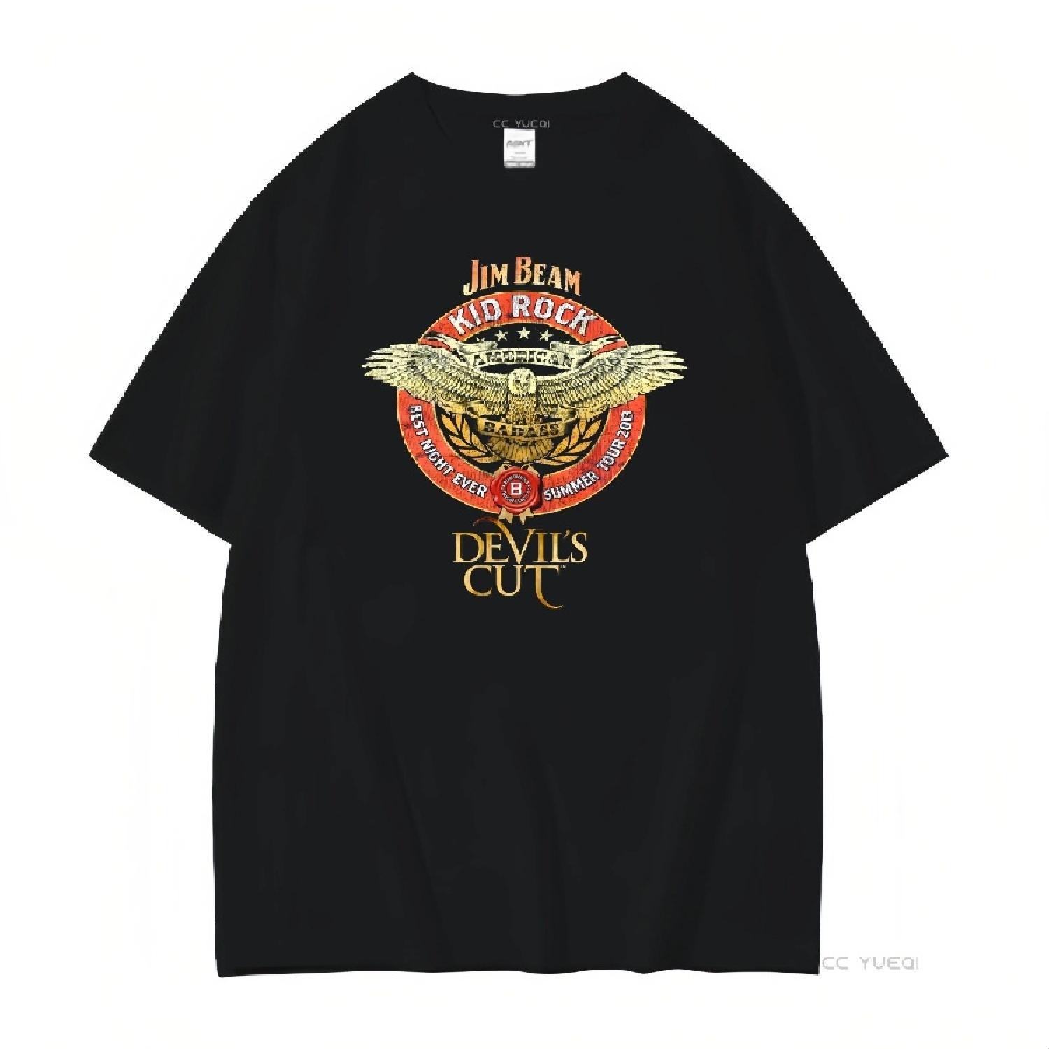 

Jim Beam Kid Rock Devils Cut T-Shirt Men s Large L Short Sleeve Black 2013 XXXXXL чёрный