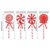 4pcs Christmas Lollipop Decoration Red And White Color Foam Lollipop Big Stick Candy Christmas Tree Decoration Props