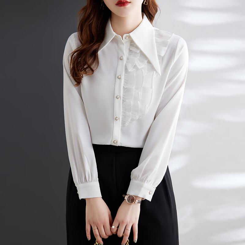 Women's Elegant Chiffon Long Sleeve Blouse