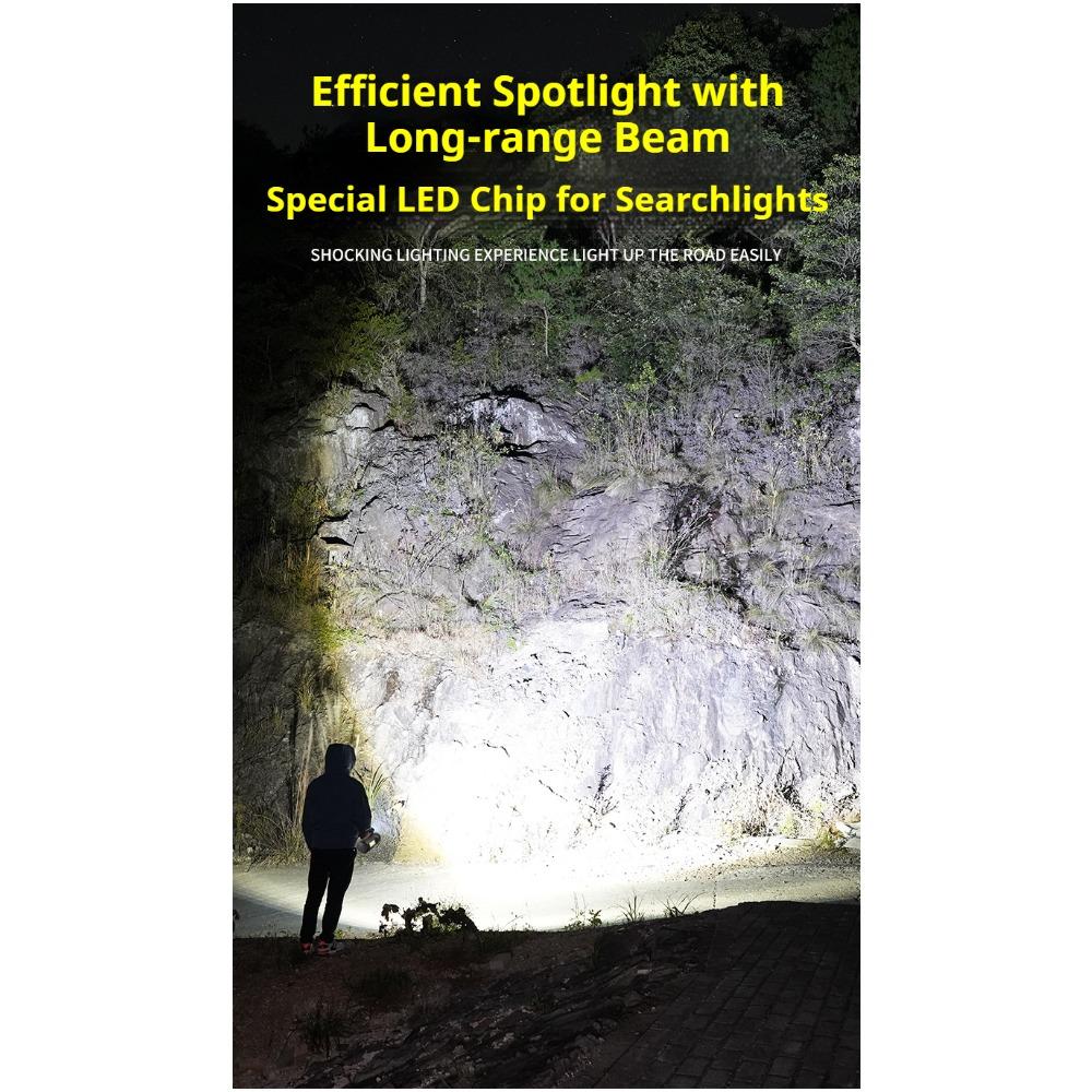 Multi Functional Flashlight Rechargeable Outdoor Searchlight USB Charging with Toolbox for Emergency Situations