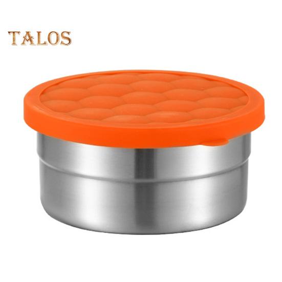 Stainless Steel Snack Containers for Kids Leak Proof Toddler Food Container with Silicone Lids Stackable Metal Lunch Box for School And Daycare