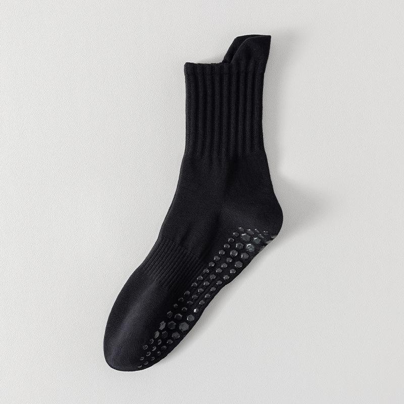 

Yoga Socks for Men - Anti-slip Pilates Pure Color Cotton Socks for Fitness, Running and Sports Floor Wear 1 pair чёрный