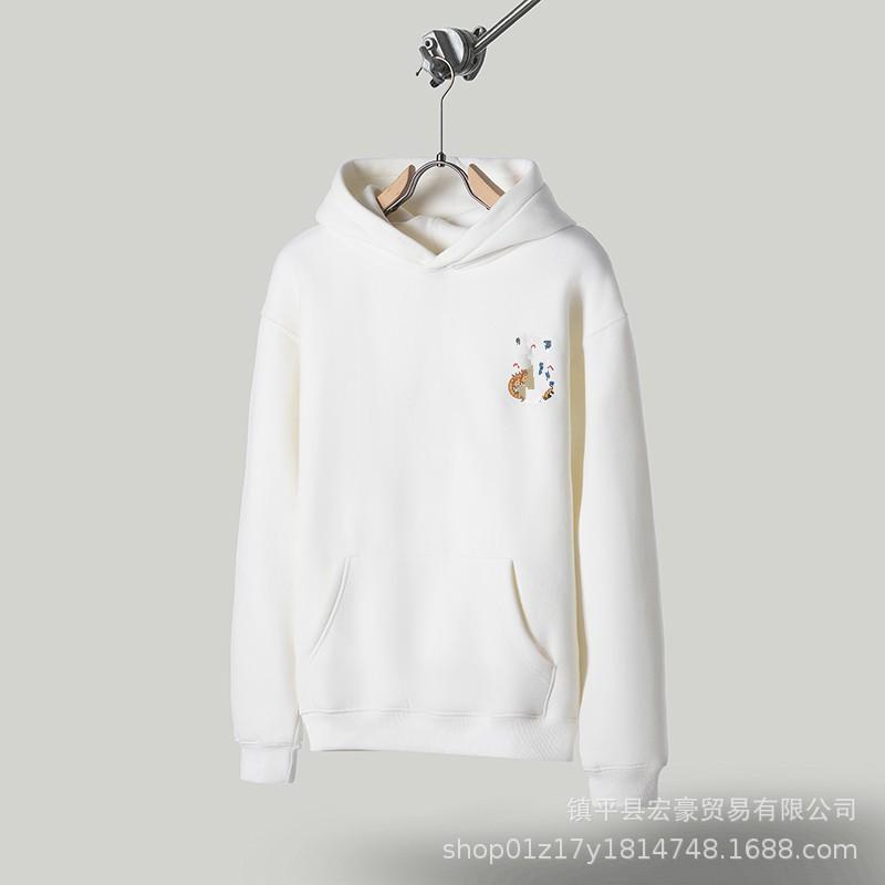 Unisex Oversized Hooded Sweatshirt With Foil Print Streetwear Cotton Pullover Fall