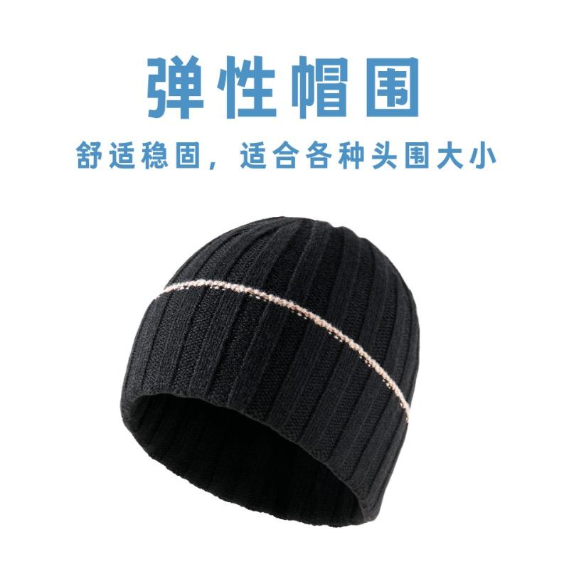 Autumn and Winter Warm Wool Knitted Hat Men's Versatile Wool Hat Women's Outdoor Riding Cold Protection Ear Cold Hat