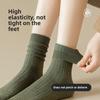5 Pairs of Women's Spring and Autumn Style New Cylinder Pure Cotton Pile Socks