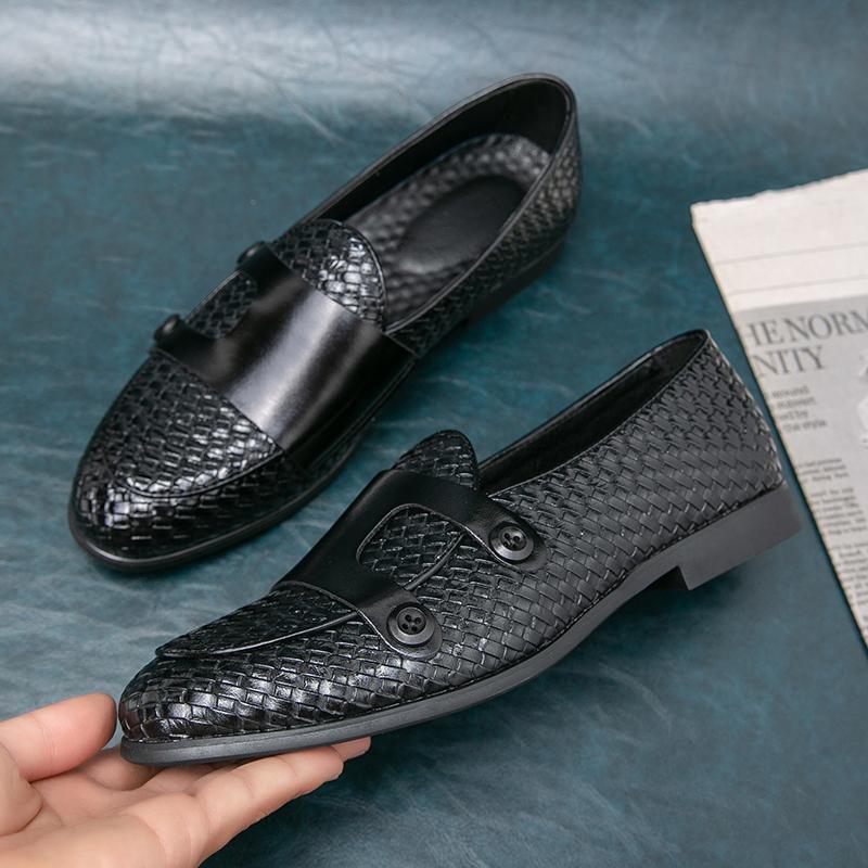 Men Summer Slippers Slip On Leather Casual Comfortable Wear For Daily Use Durable Material With Good Quality