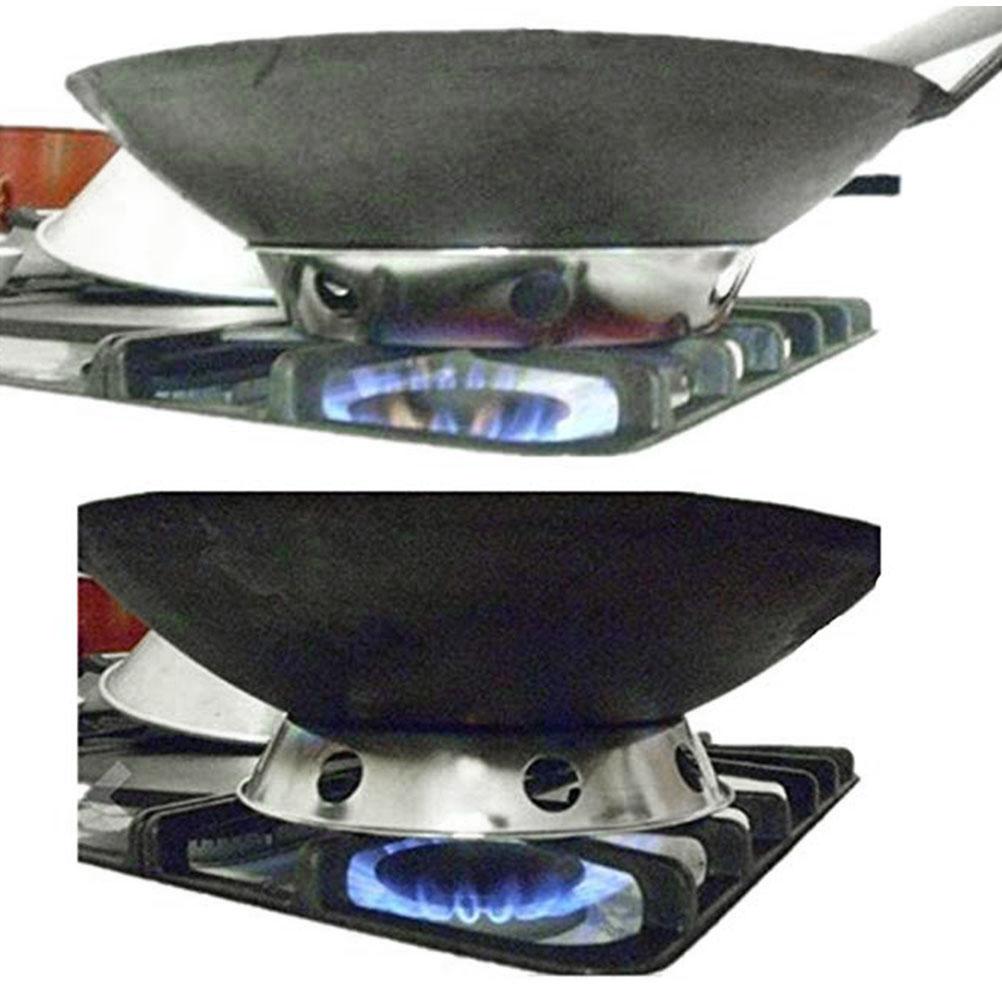 Wok Ring Stainless Steel Pot Rack Kitchen Round Pot Rack with Reversible Size