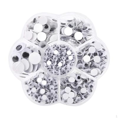 820x Pohyblivá kukátka s lepicí zadní stranou pro DIY hračky, pohyblivé oční bulvy pro dekorace a řemesla