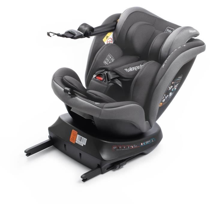 Siège auto - BABYAUTO - RODIA - Groupe 0/1/2/3 - 40 / 150 cm - I-Size Plus - Isofix - Pivotant - Inclinable - Réducteur - Gris