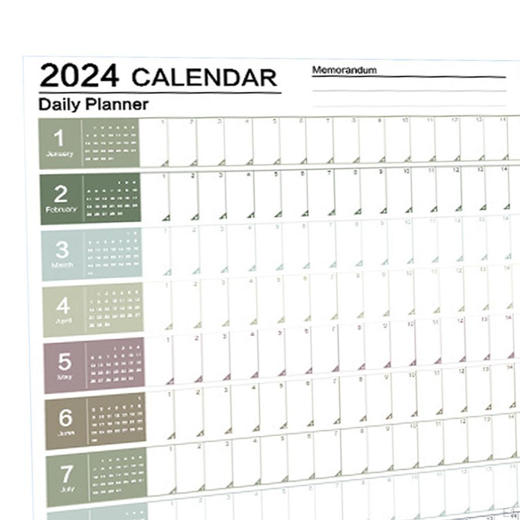 Foldable Wall Calendar, Portable , Weekly Planner, Yearly Poster for Classrooms, Offices, Pla