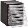 Nakabayashi A4 letter case 6 tiers (5 shallow + 1 deep) Black A4E-SC6B