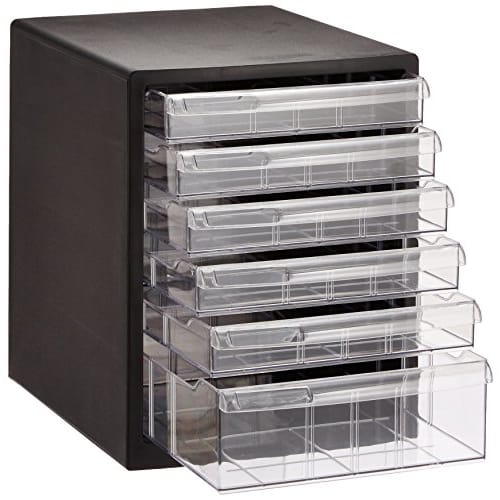 Nakabayashi A4 letter case 6 tiers (5 shallow + 1 deep) Black A4E-SC6B