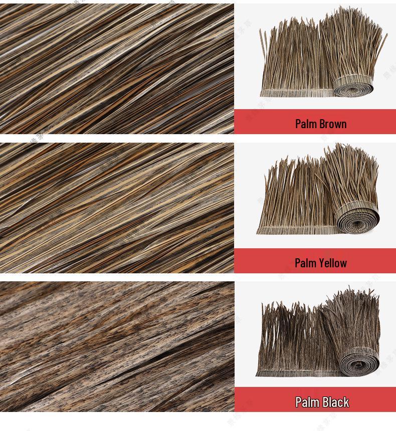 Flame Retardant PE Plastic Thatch Roof Decor for Scenic Areas